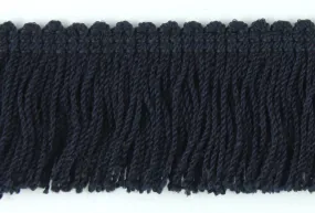 1 1/2" Deepest Midnight Blue Wool Fringed Trim