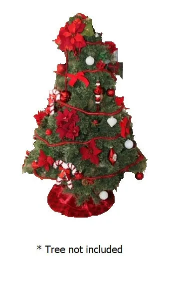 20" Miniature Tabletop Tree Skirt with Sequined Snowflake Border