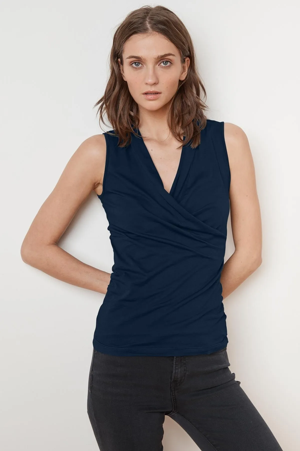 ADELISE GAUZY WHISPER FITTED WRAP TANK