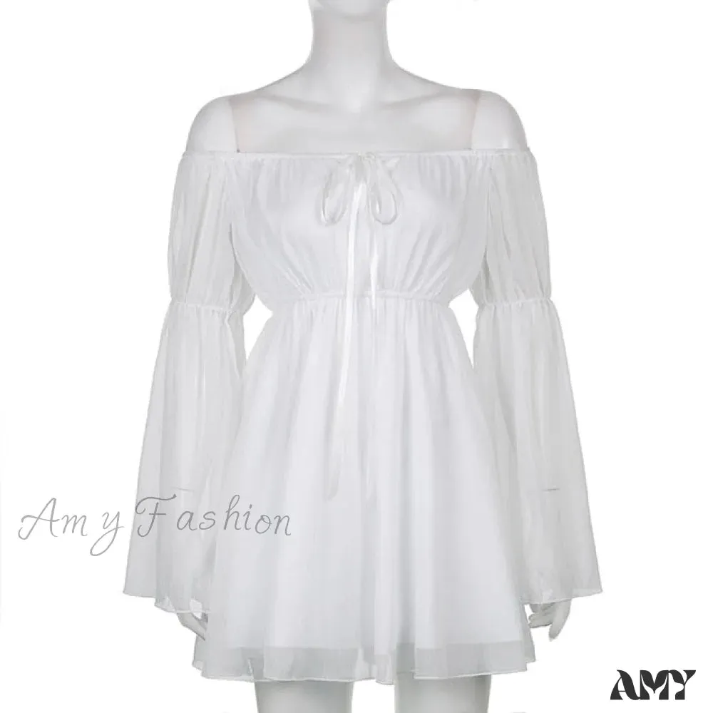 Amy Fashion - Vintage Flare Sleeve Party Bandage Mini Dress