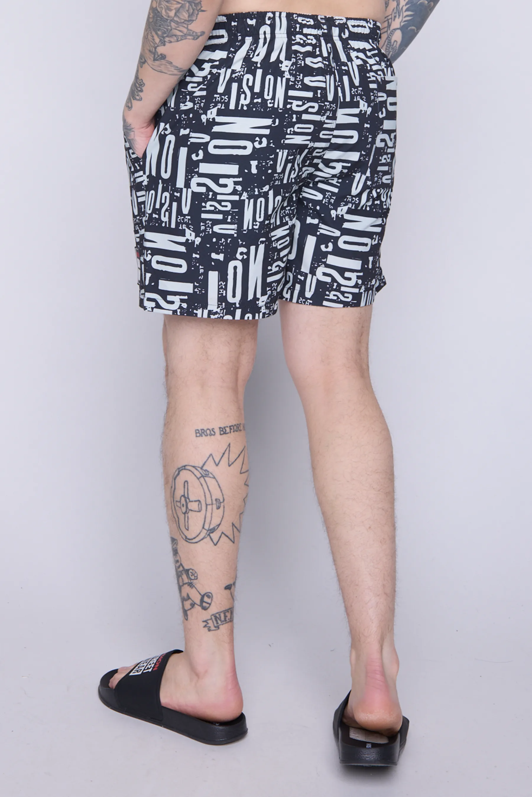 Aop Swim Shorts - Black