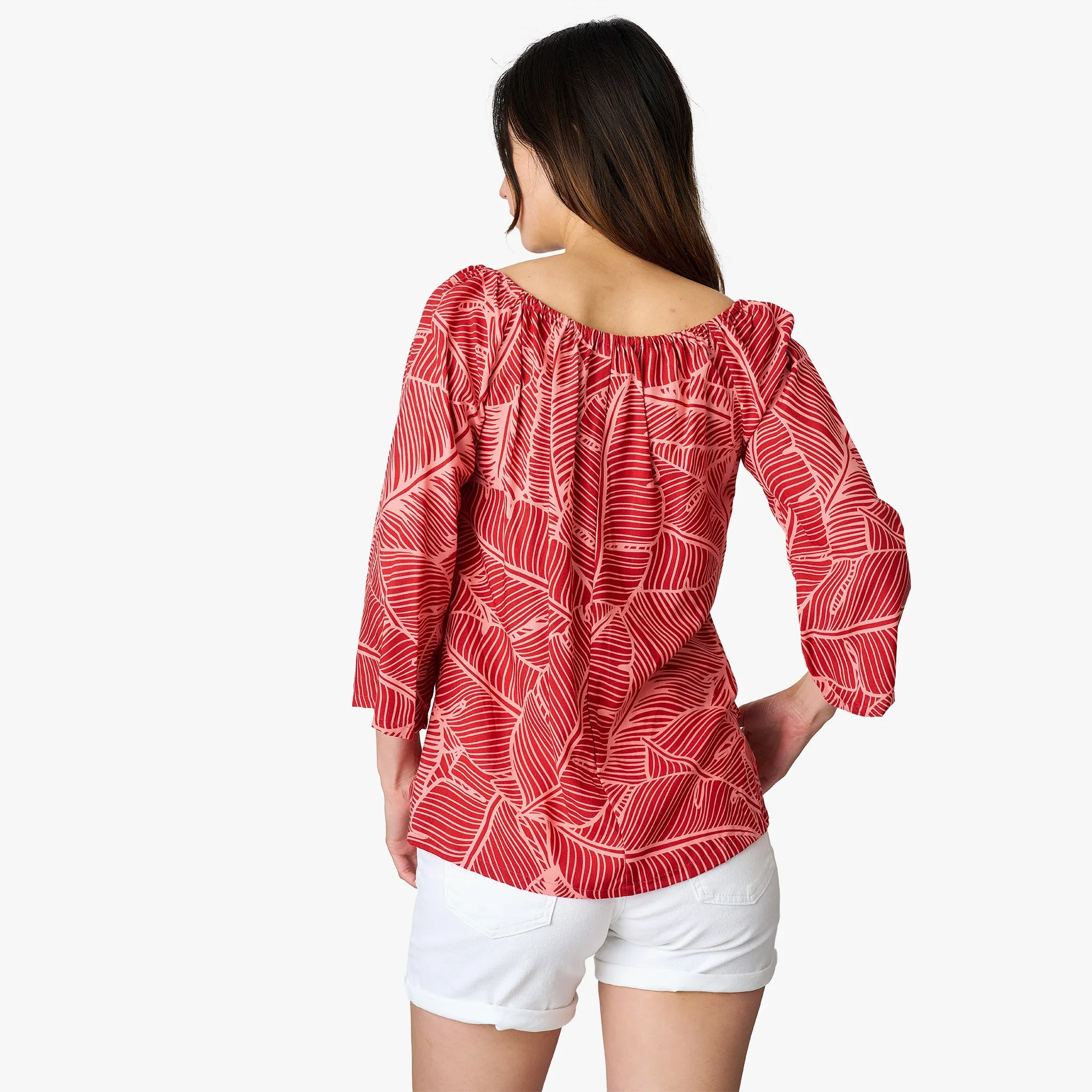 Banana Leaf Peasant Top