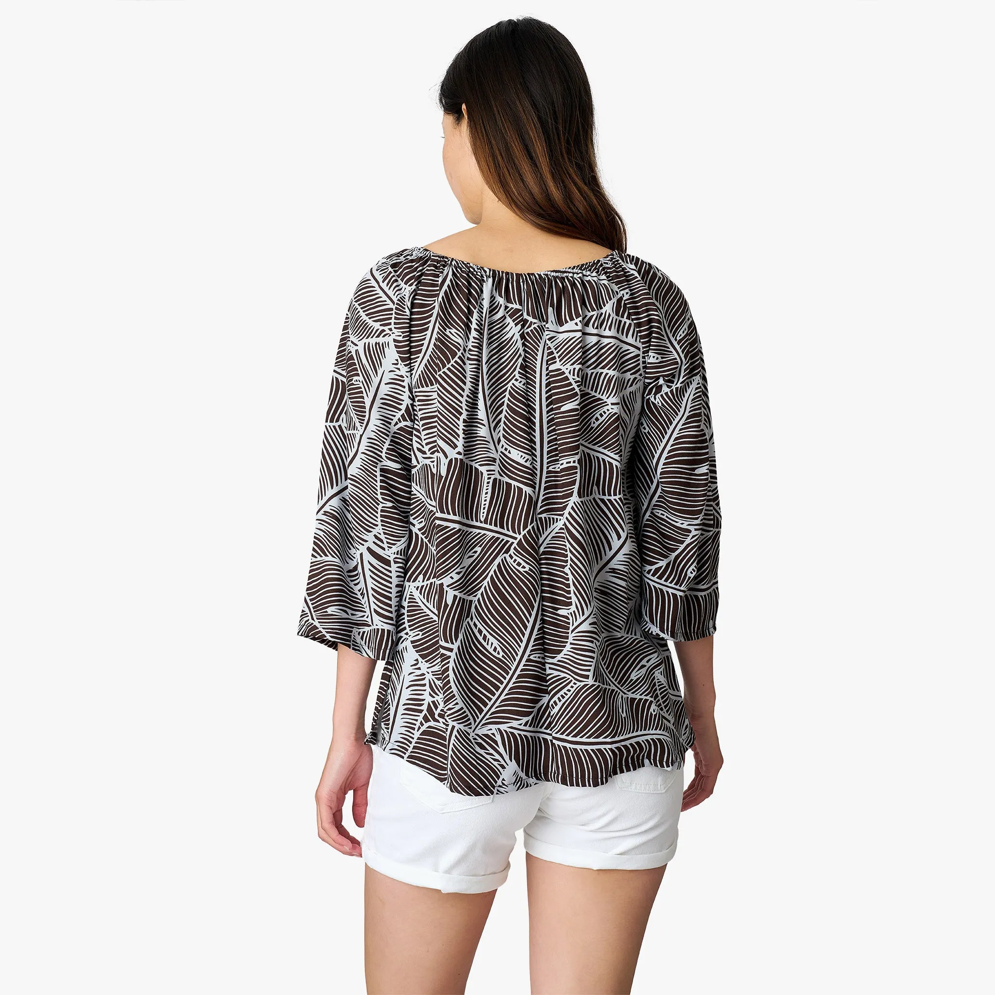 Banana Leaf Peasant Top