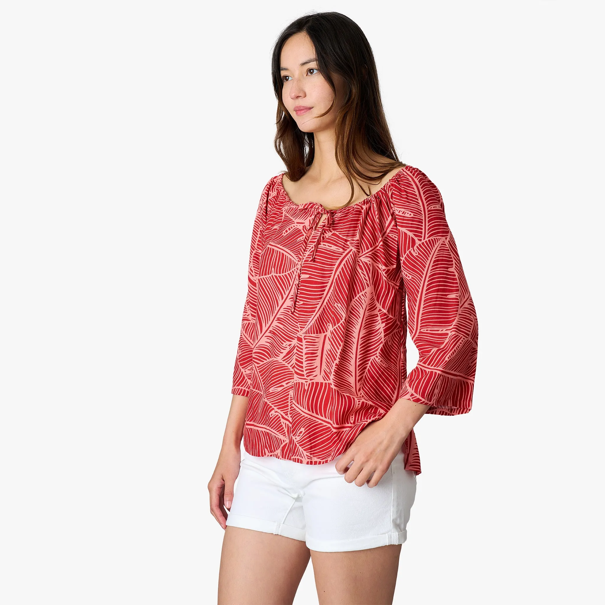 Banana Leaf Peasant Top