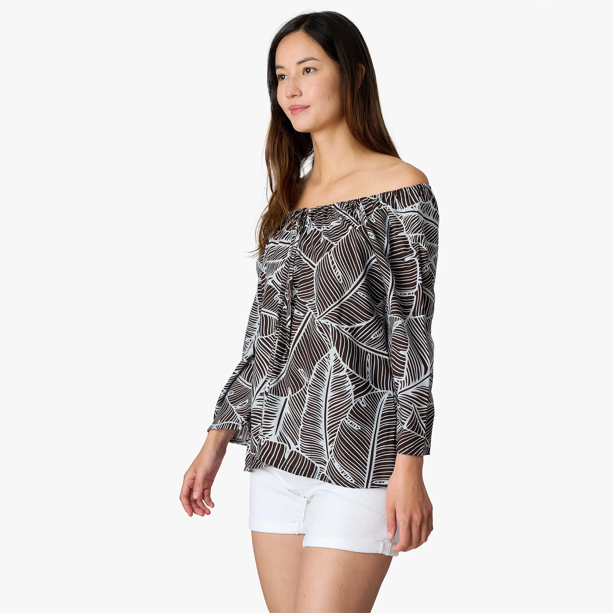 Banana Leaf Peasant Top