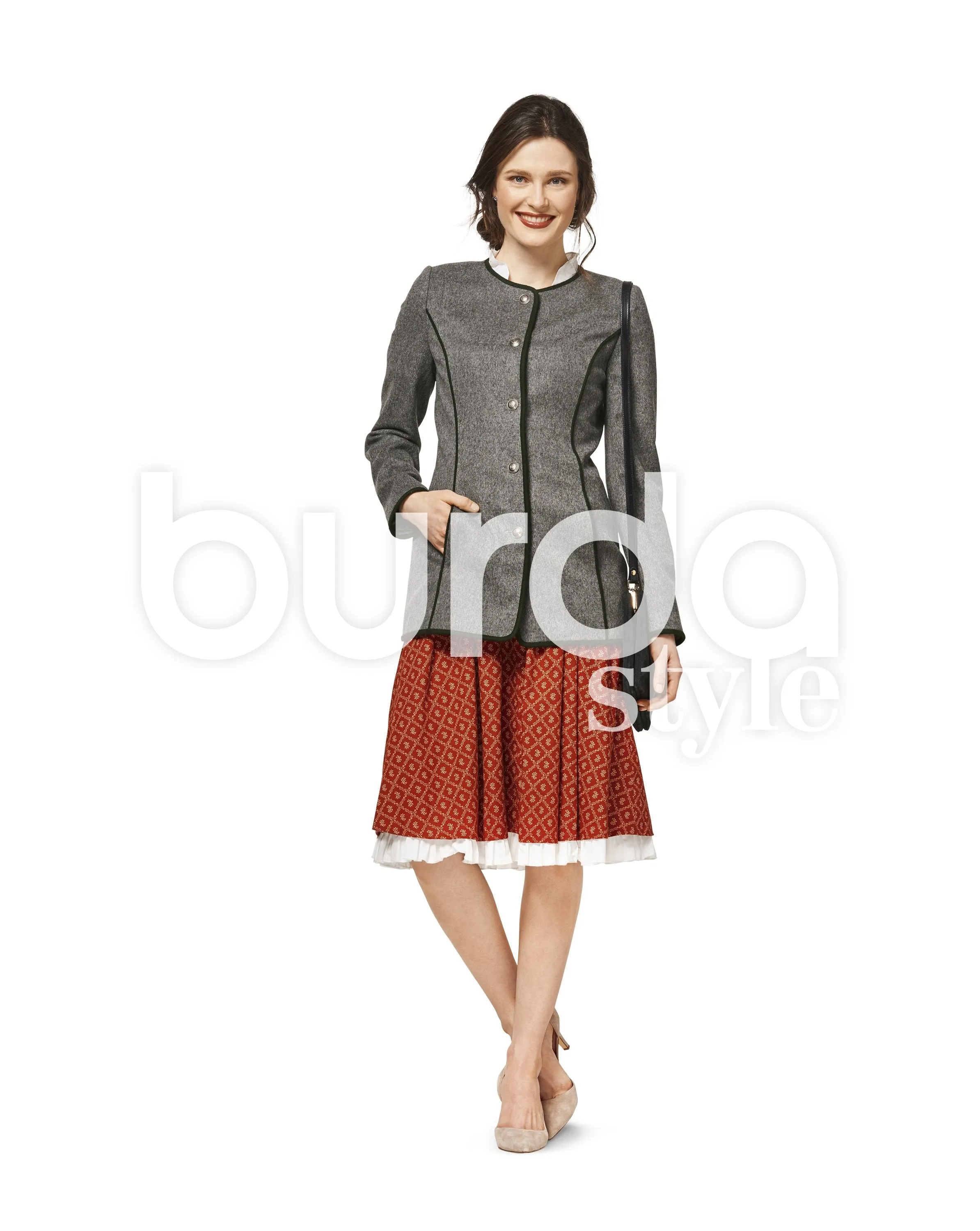 BD6465 Women’s Collarless Jacket | Burda Style Pattern