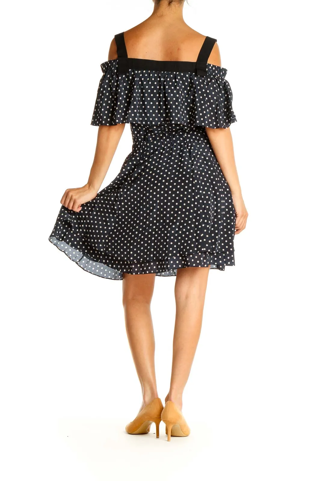 Blue Polka Dot Day Fit & Flare Dress