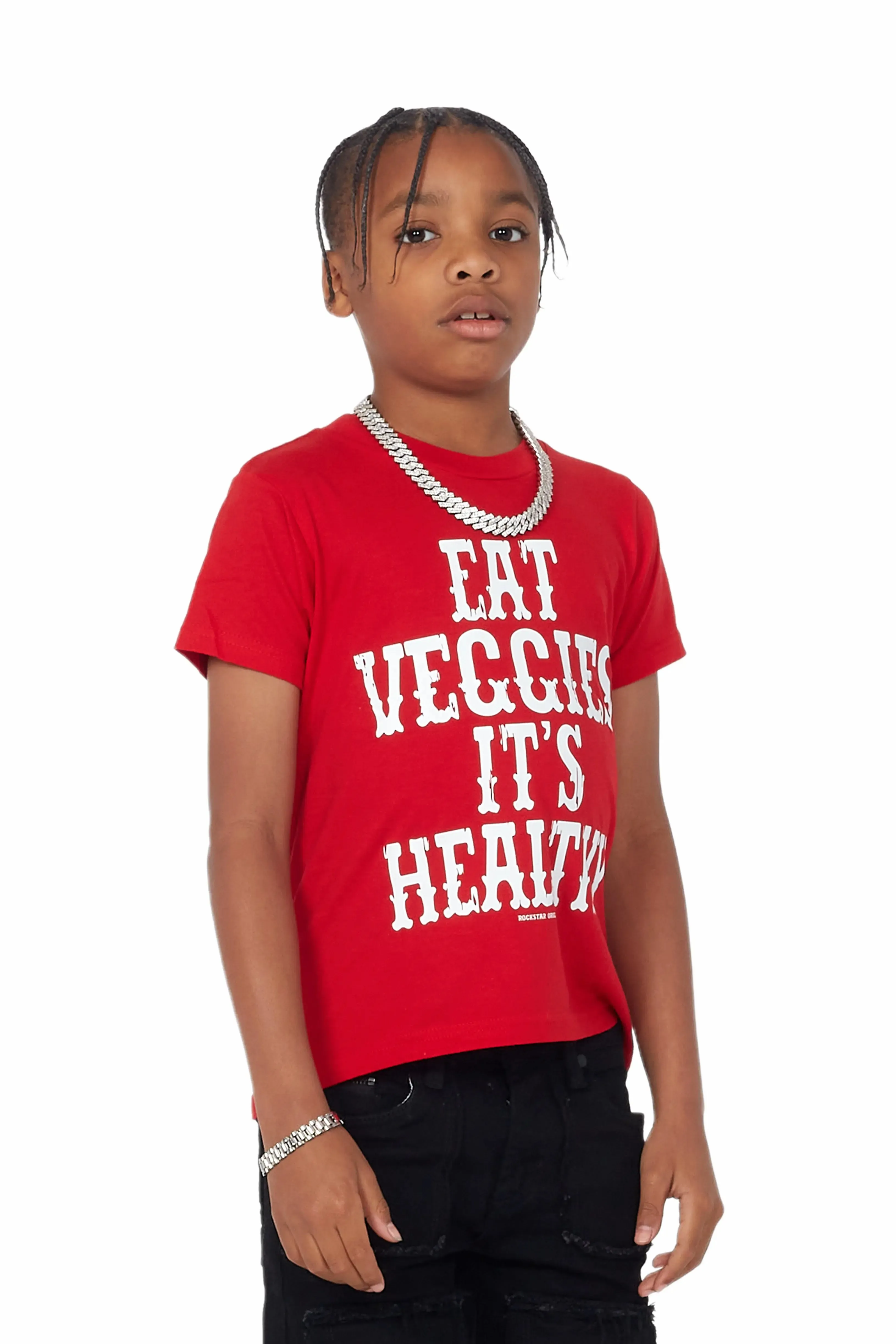 Boys Quincy Red Graphic T-Shirt