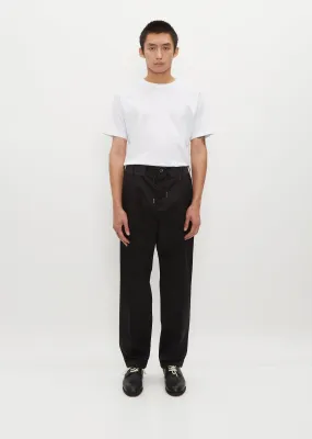 Cotton Chino Pants — Black