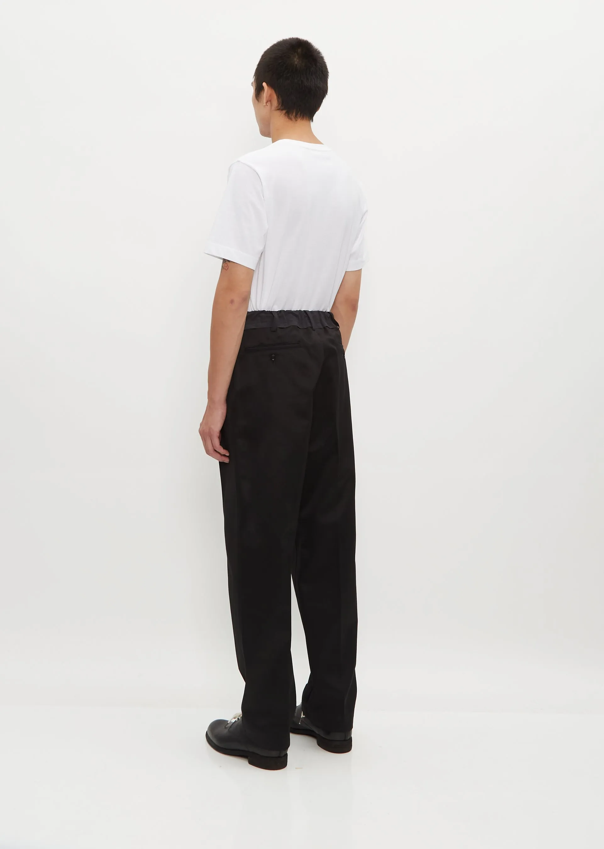 Cotton Chino Pants — Black