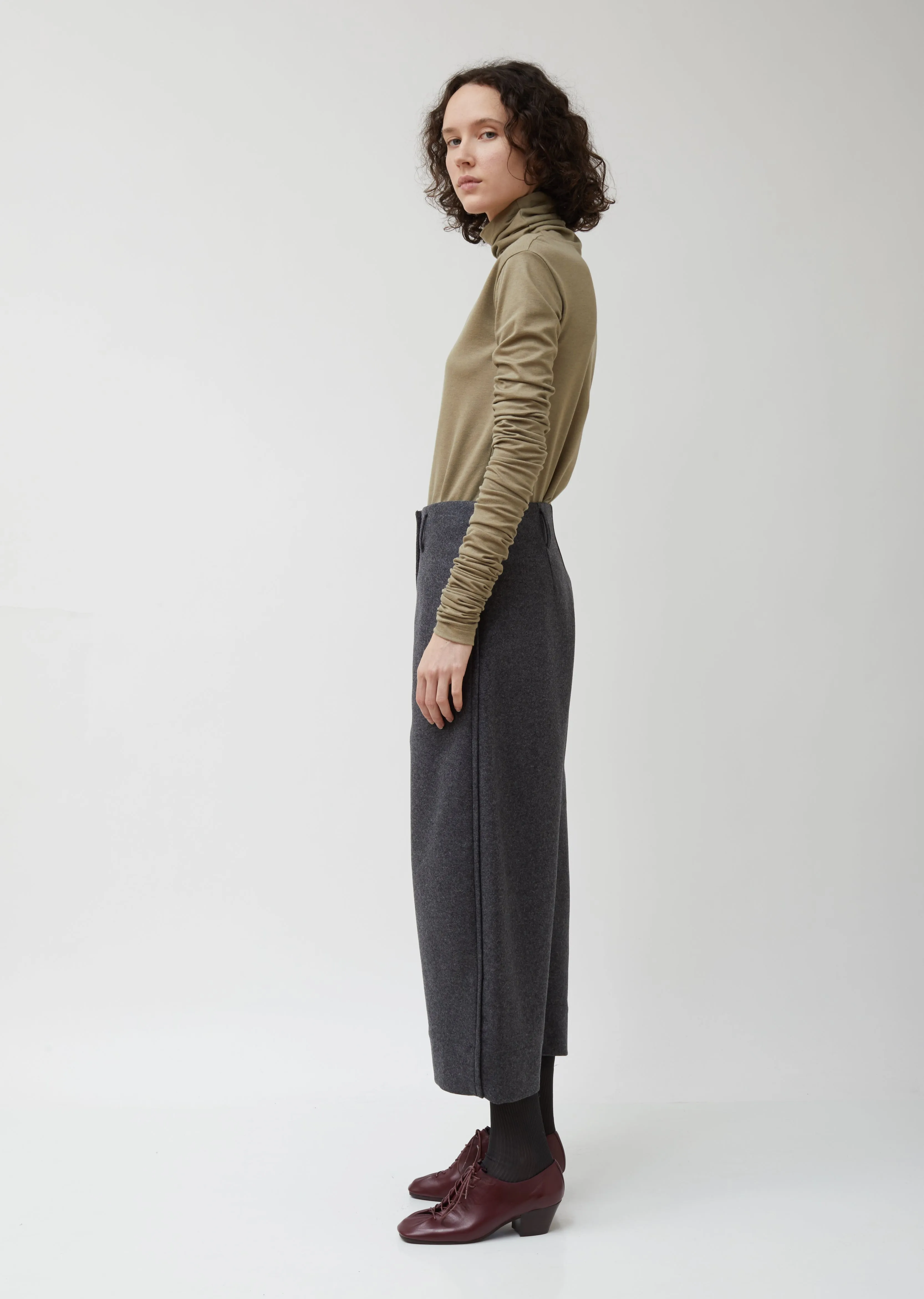 Cropped Wool Chino Pants