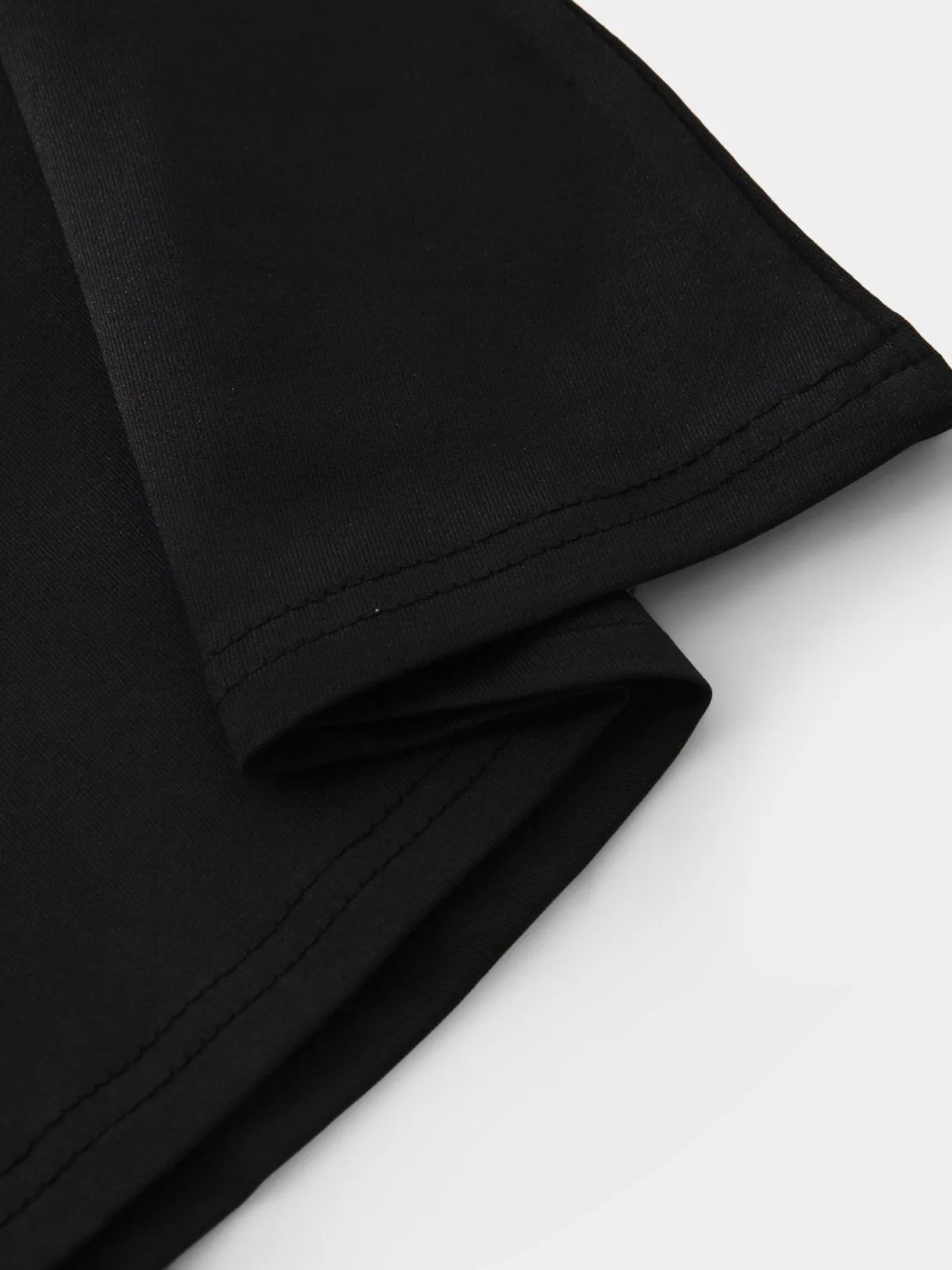 Custom Cold Shoulder Plain Short Sleeve Black T-Shirts