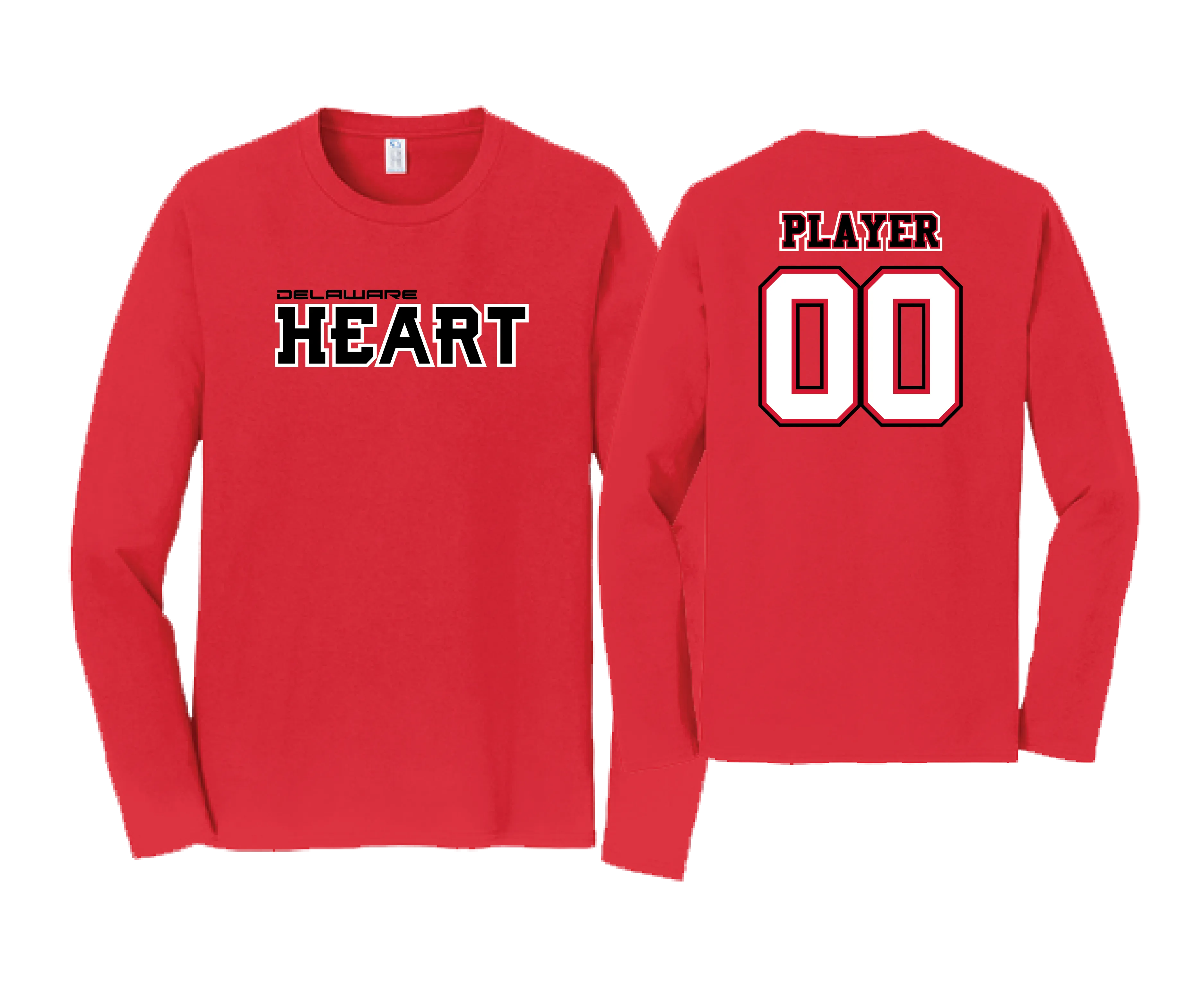 Delaware Heart LS Cotton Tees