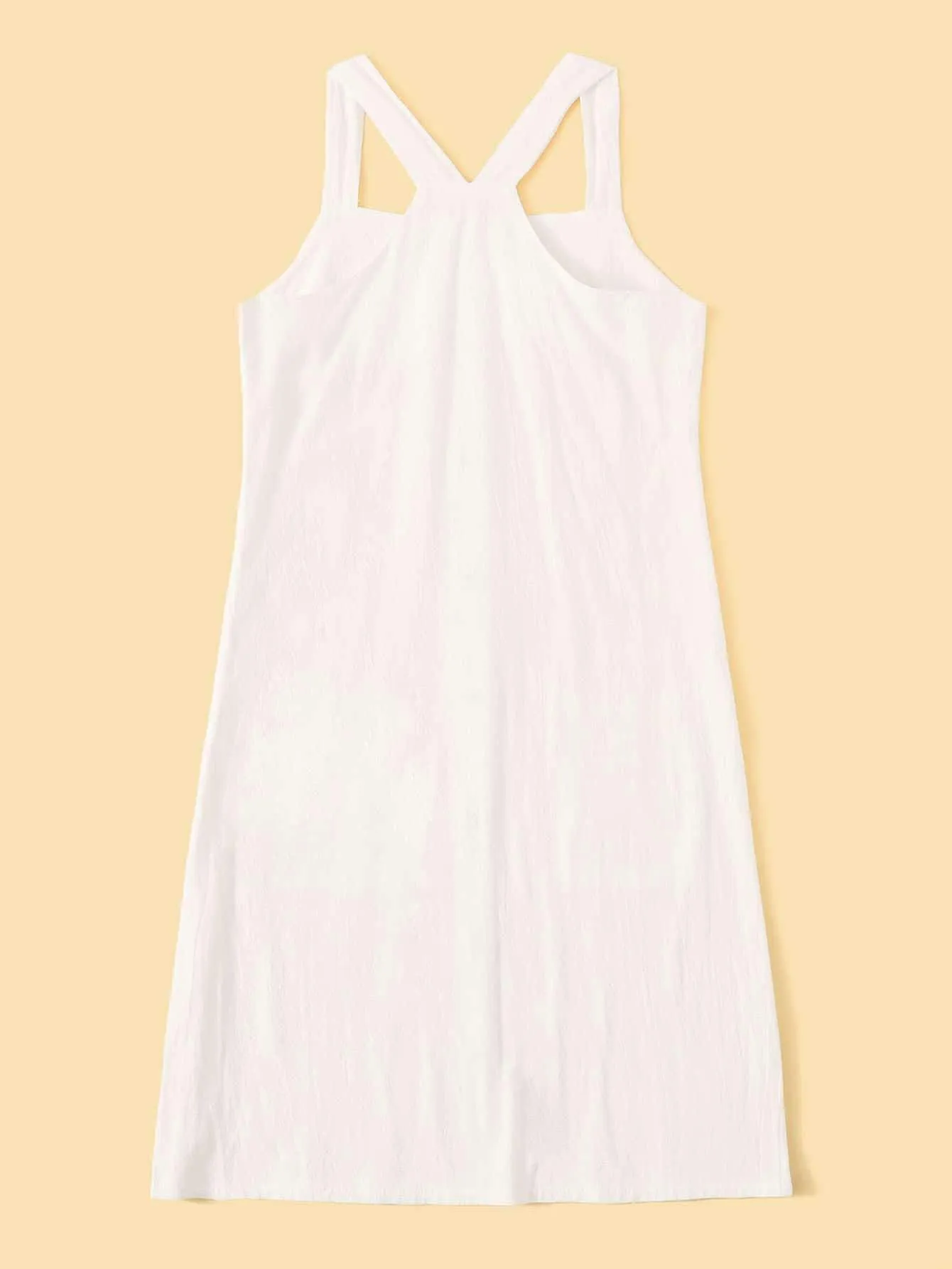 Dual Pocket Button Front Cami Dress