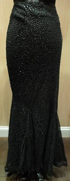 Farah Khan Destiny Black Sequined Mermaid Skirt