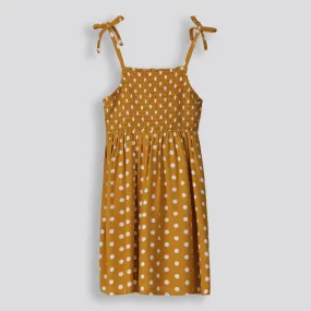 Girls Short Shirred Dress _ 153583 _ Yellow