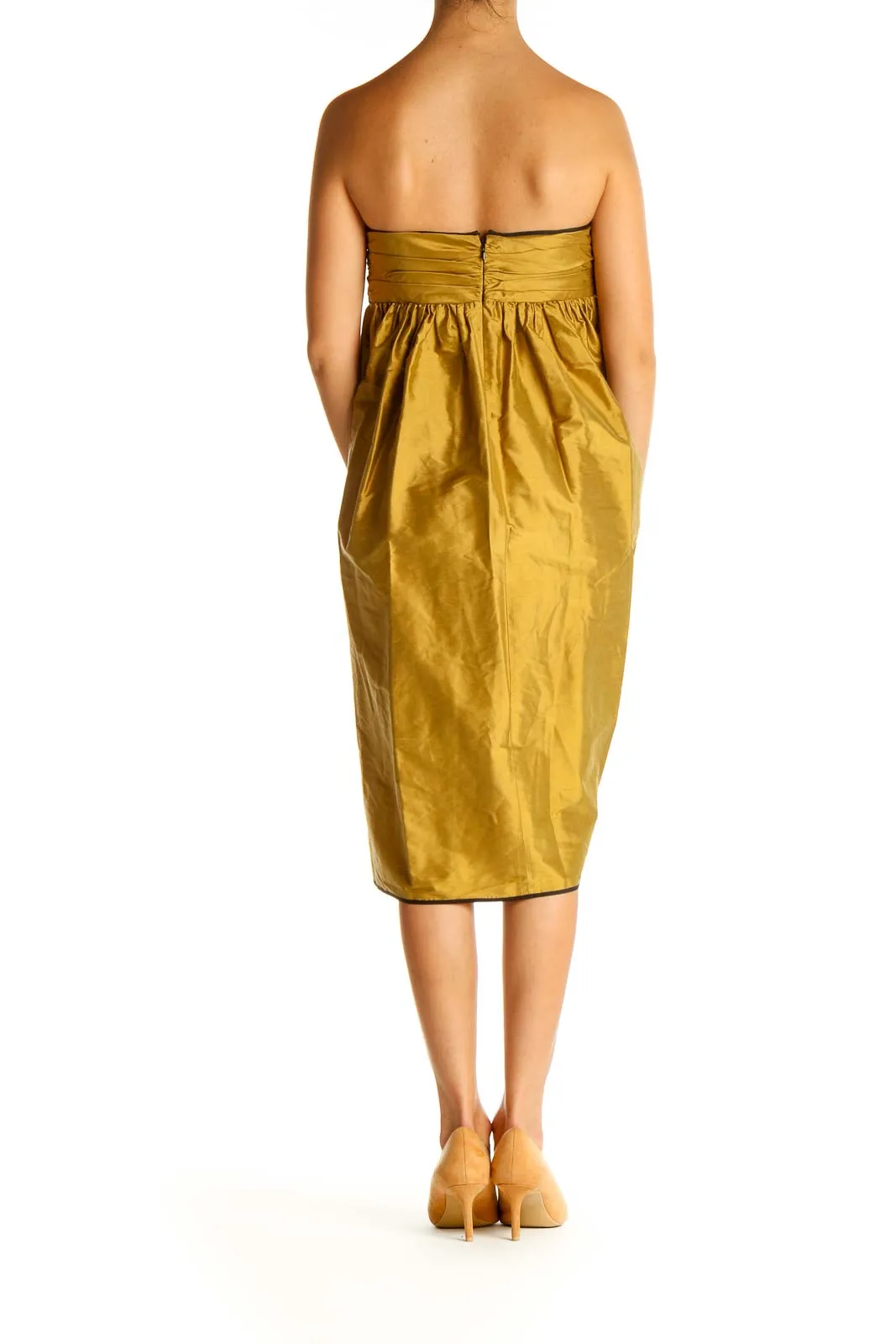 Gold Semi-Formal Fit & Flare Dress