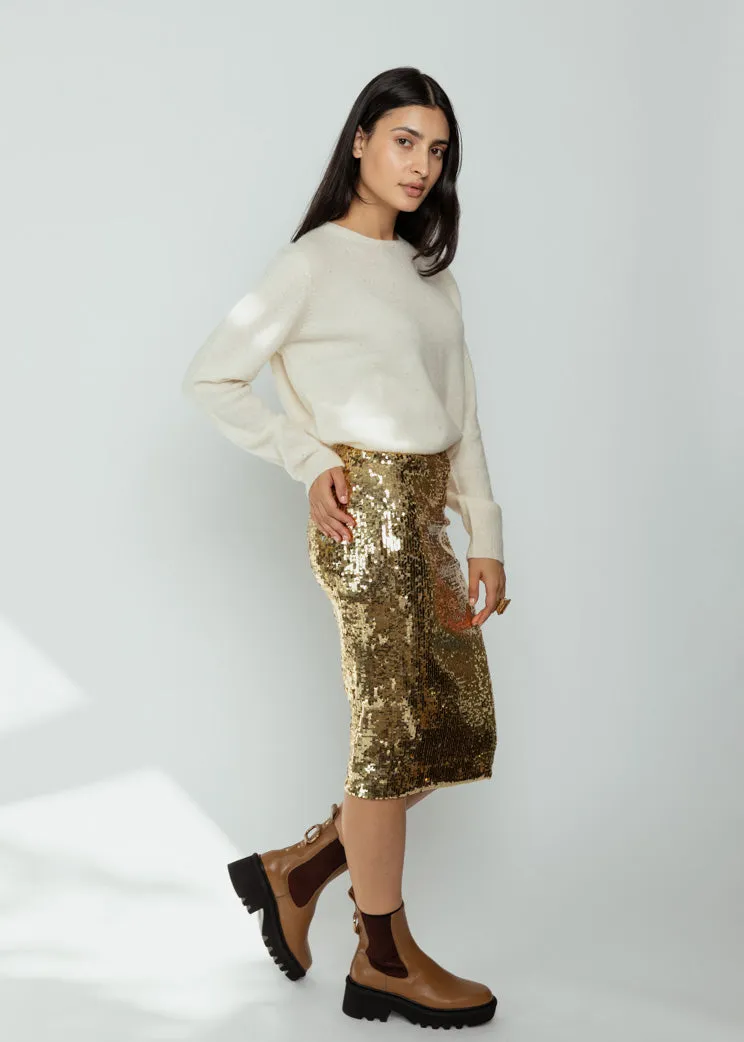 Hannoh Jlona Gold Sequin Skirt