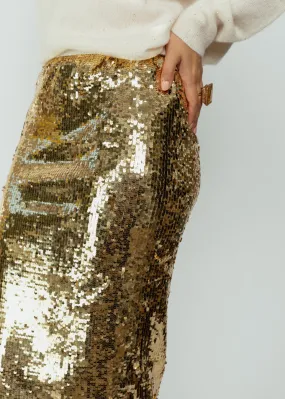 Hannoh Jlona Gold Sequin Skirt