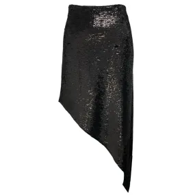 IRO Black 2018 Notrea Sequined Asymmetric Skirt