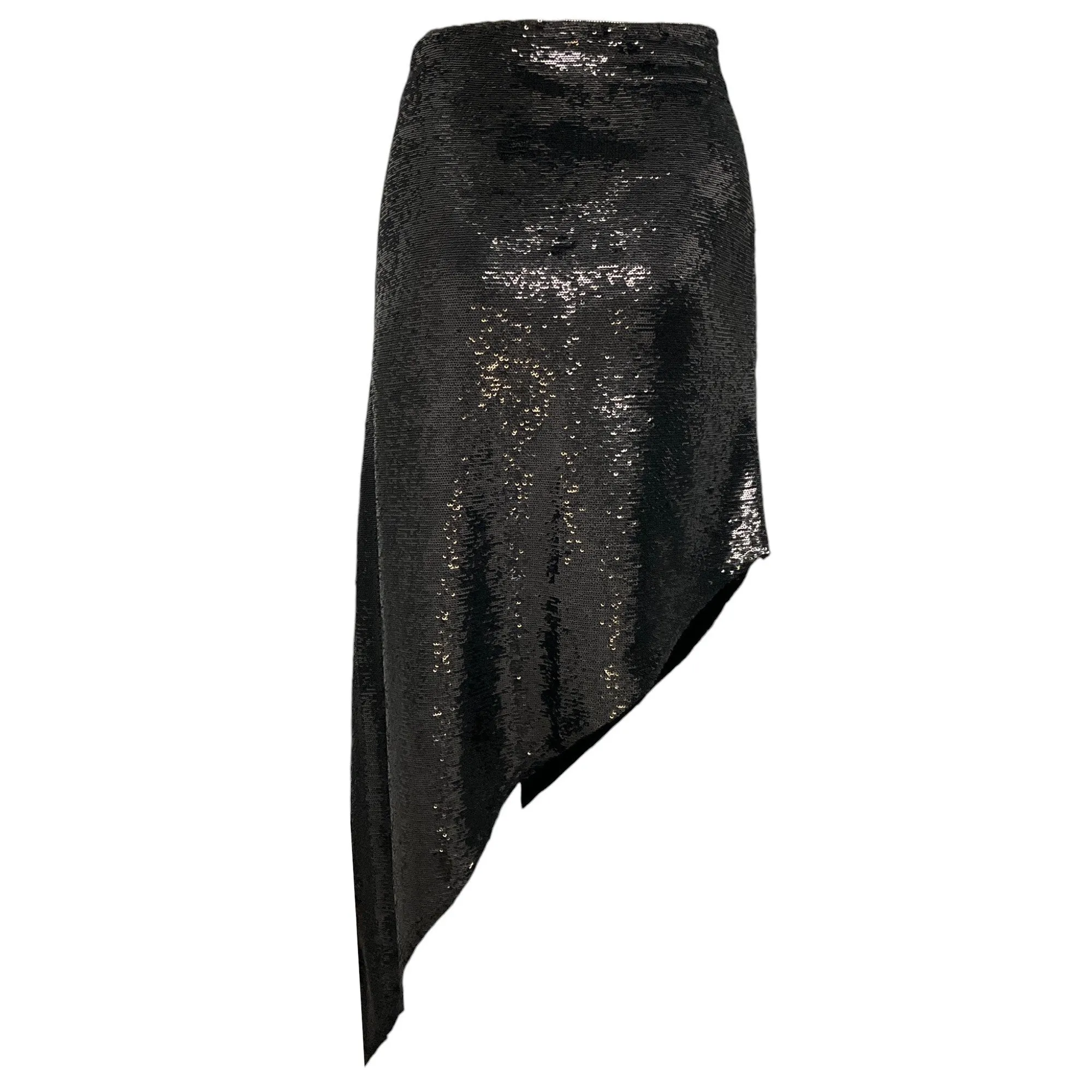 IRO Black 2018 Notrea Sequined Asymmetric Skirt