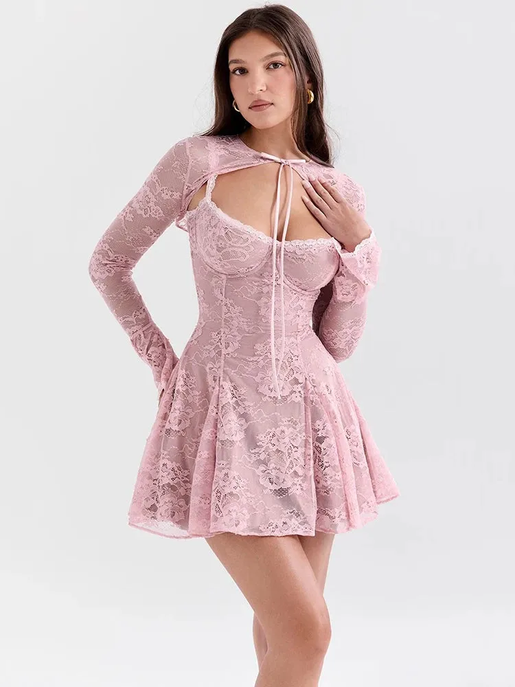 Lace Bolero Mini Dress