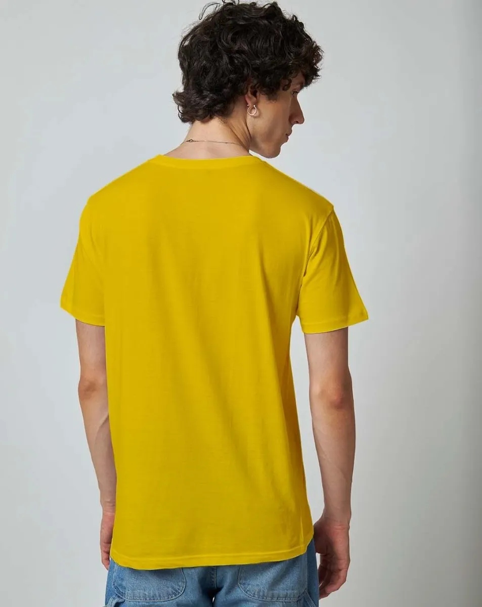 Lemon Yellow Plain T-shirt