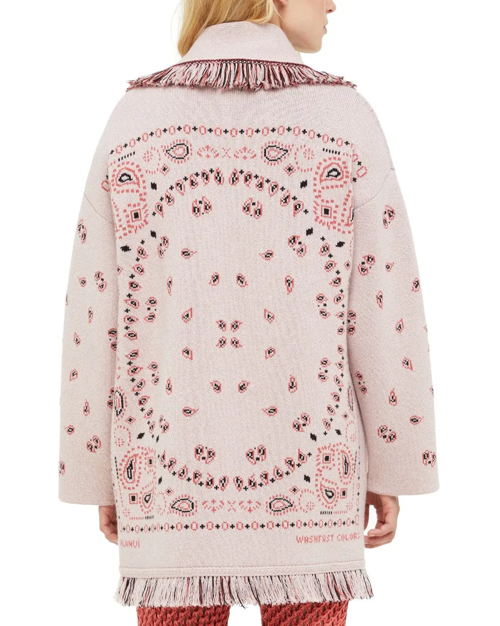 Lotus Pink Bandana Jacquard Cardigan