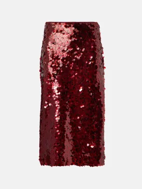 Lucite sequined midi skirt