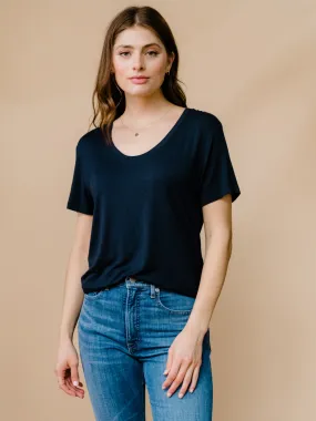 Mae Drapey Tee - Black