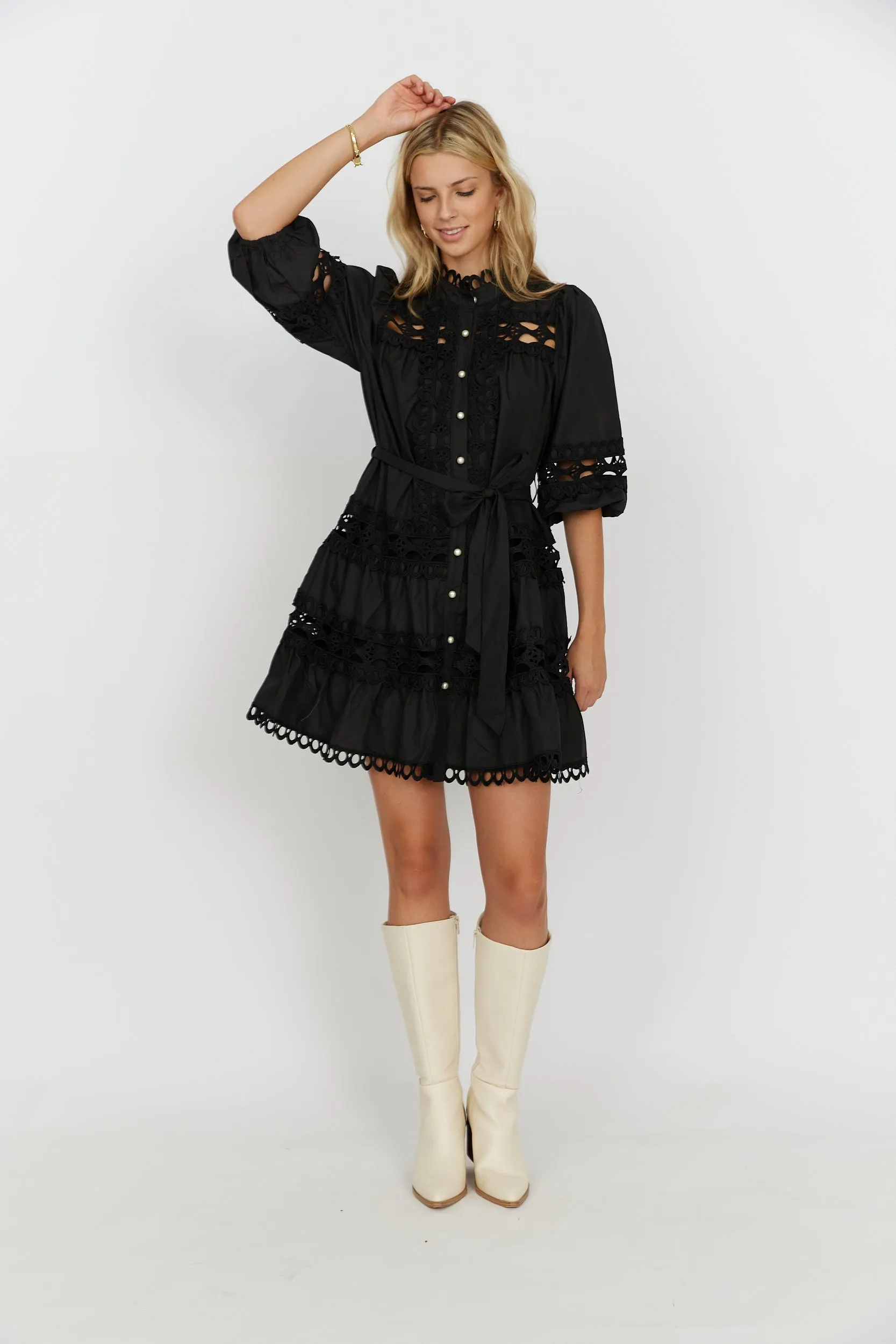 Monroe Button Front Mini Dress