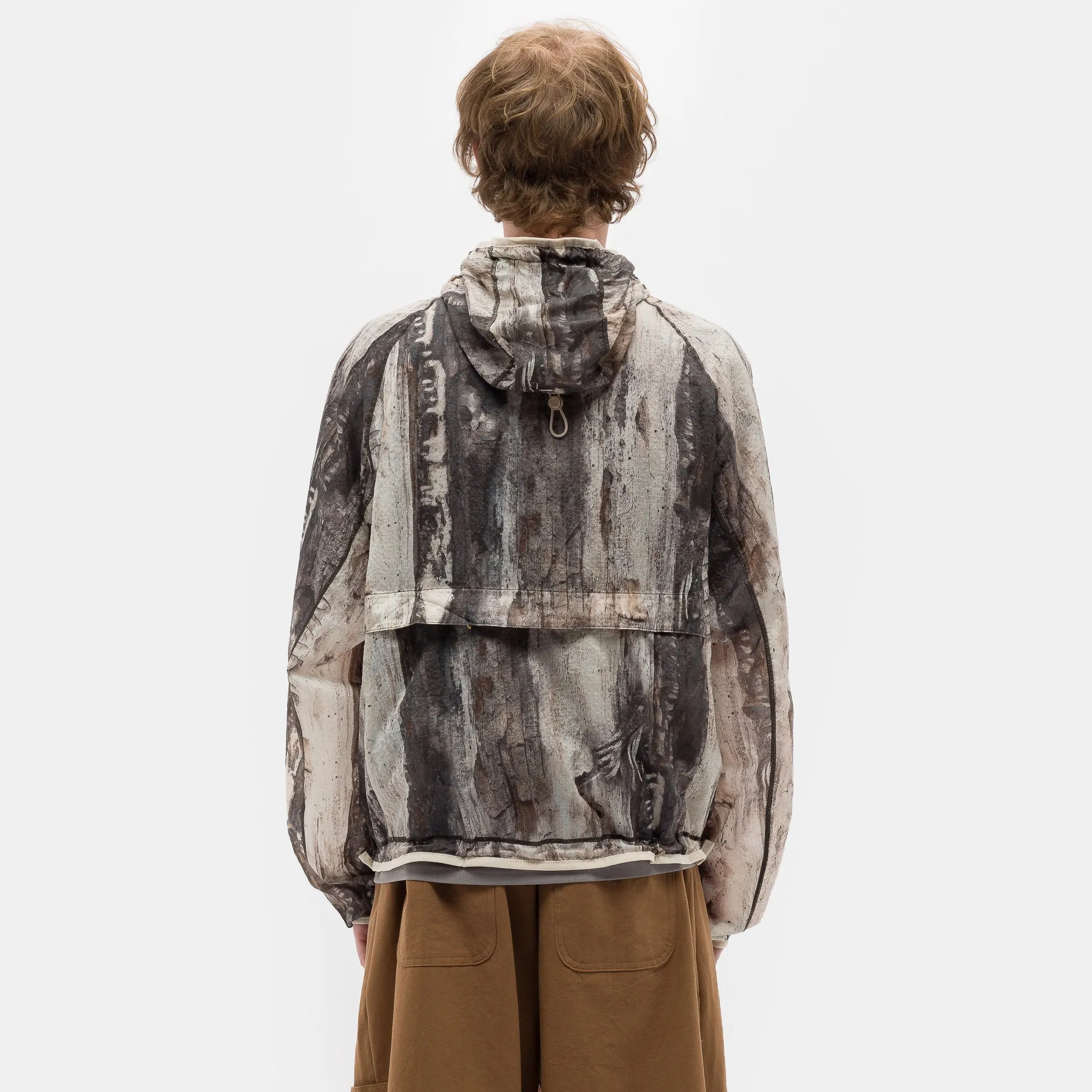 Packable Nylon Anorak in Tree Bark Camo