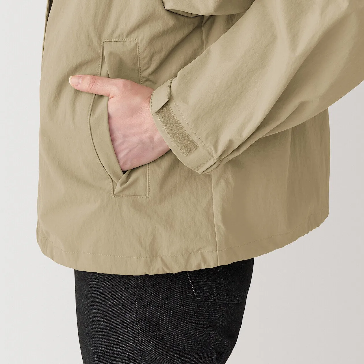 Packable Water Repellent Hooded Jacket