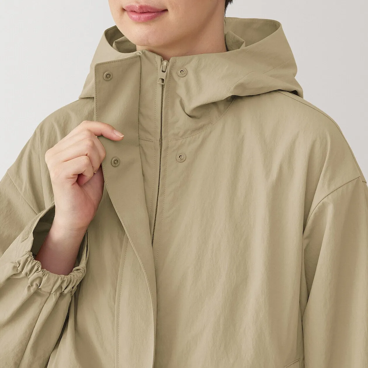 Packable Water Repellent Hooded Jacket