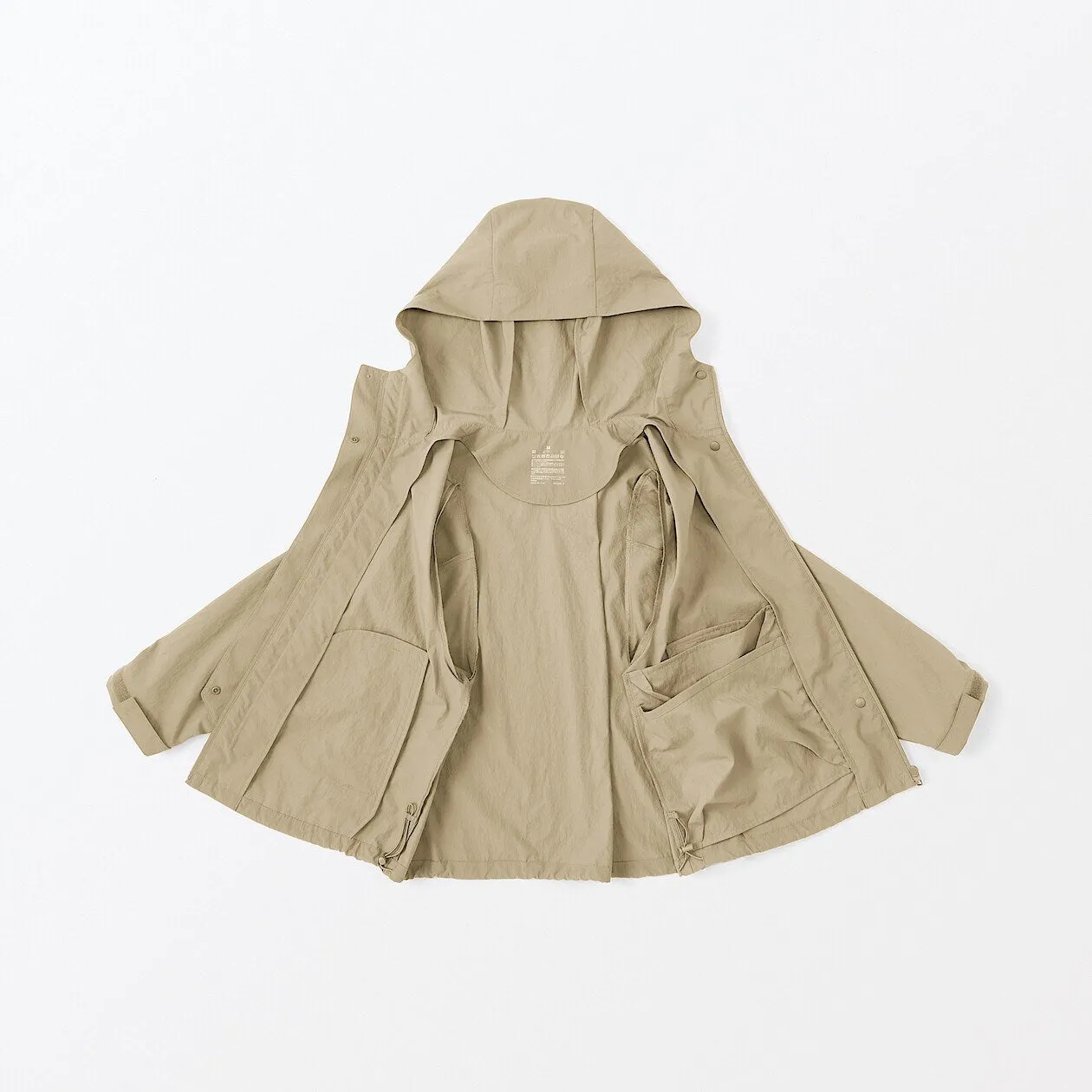 Packable Water Repellent Hooded Jacket