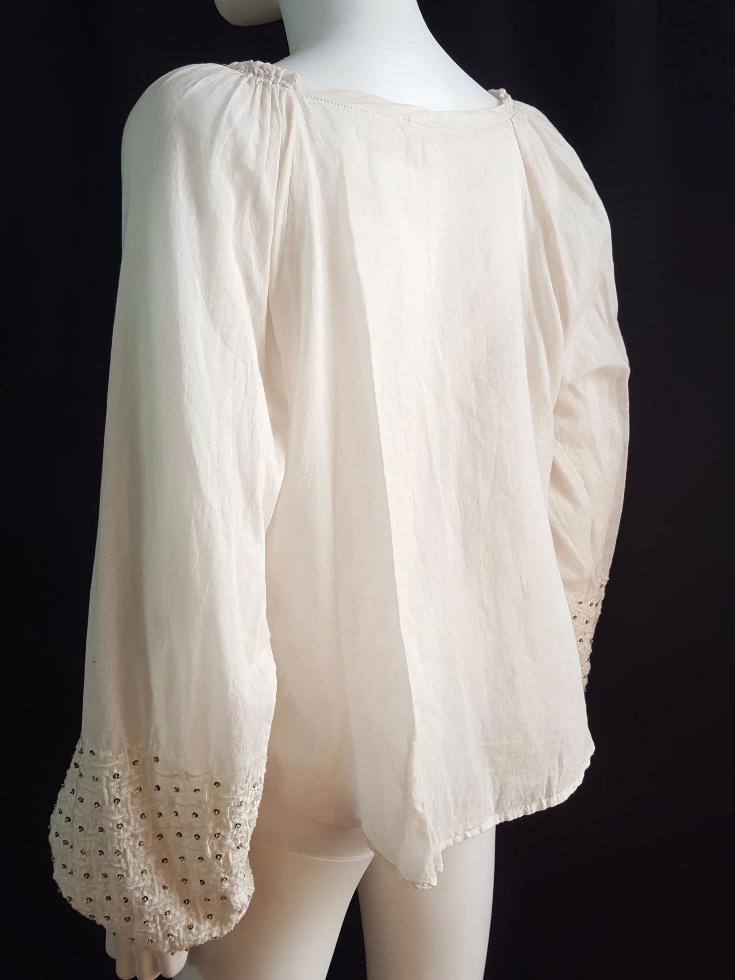 Parker Cotton Embroidered Peasant Blouse sz. S