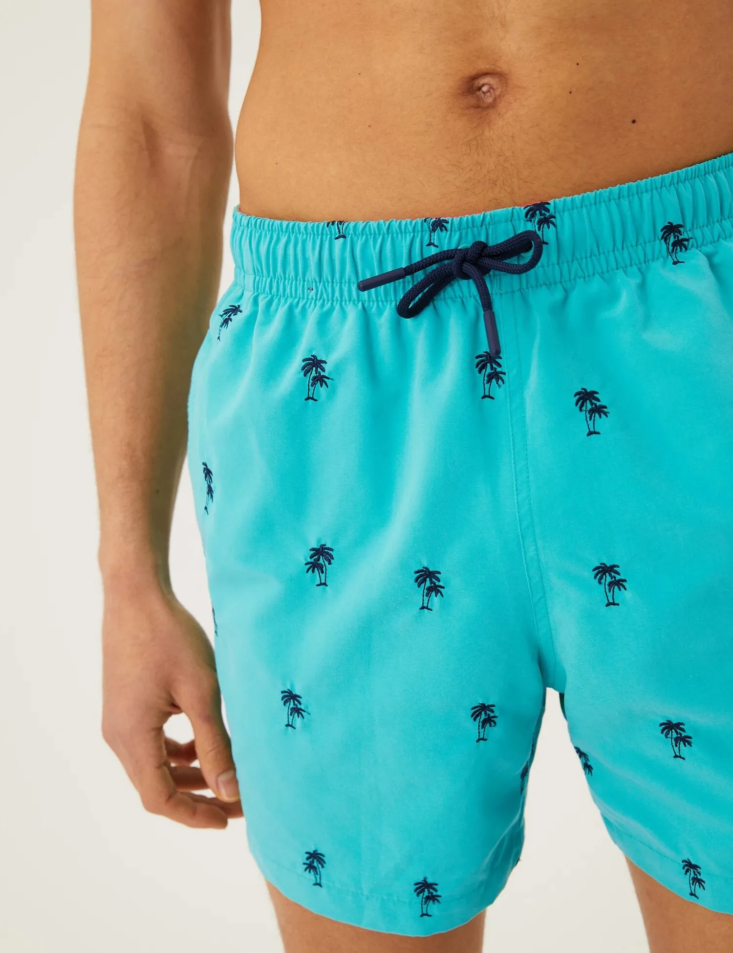 Quick Dry Palm Tree Swim Shorts