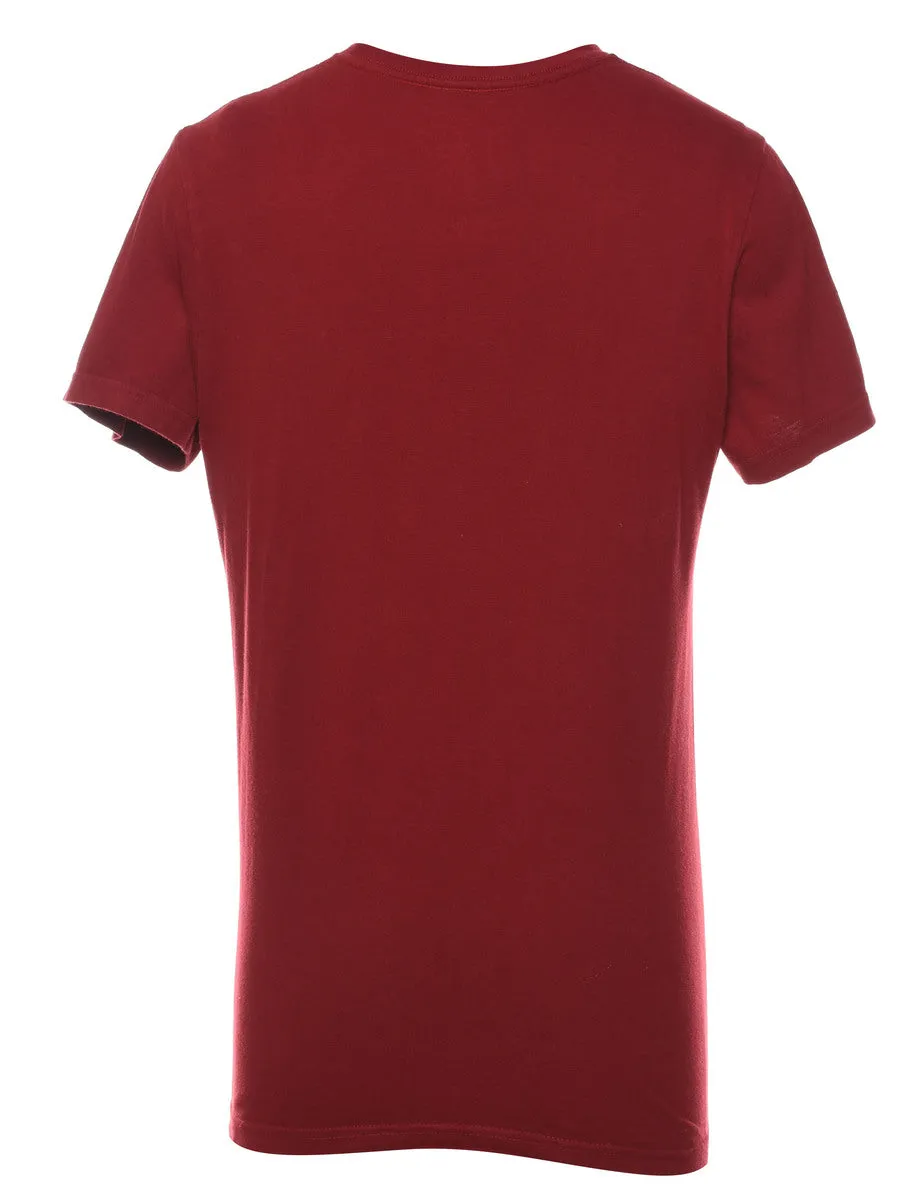 Ralph Lauren Maroon Plain T-shirt - S