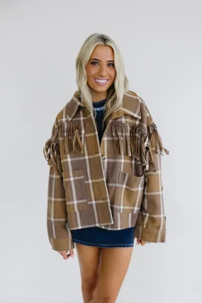 Saylor Fringe Jacket - Brown