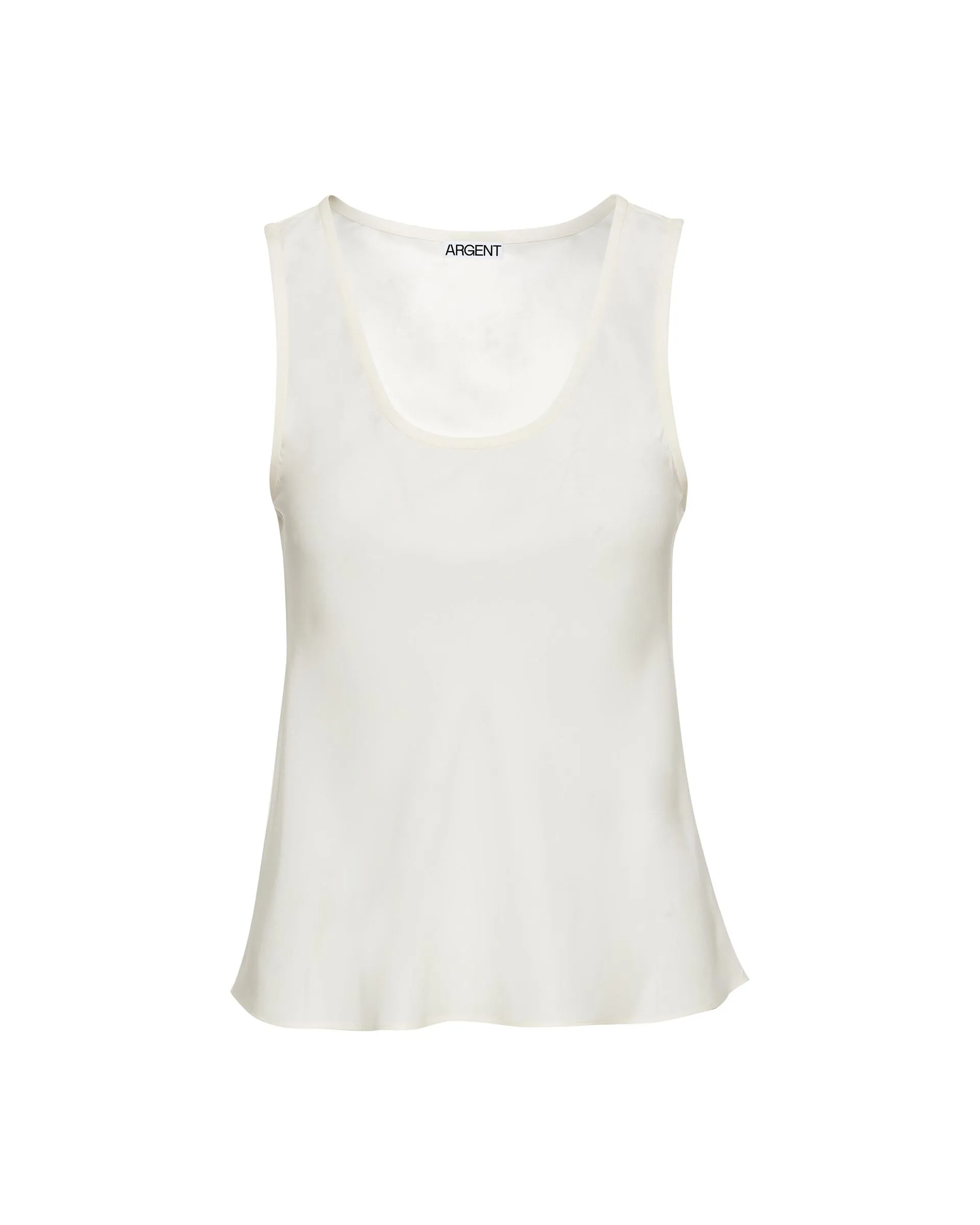 Tank in Matte-side Silk Charmeuse | Ivory