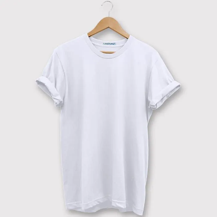 White and Yellow Half Sleeves Round Neck T Shirt Combo (Pack Of 2) By LazyChunks