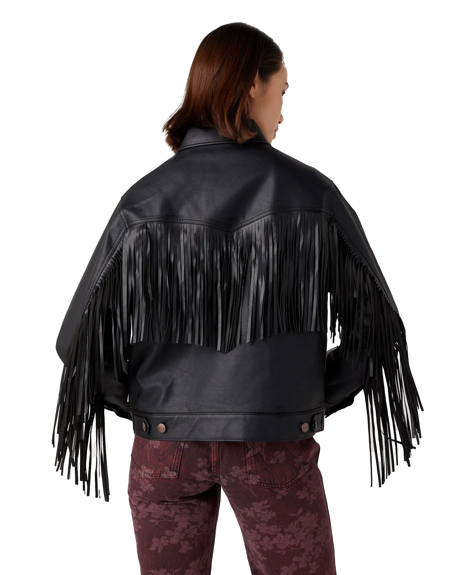 Wild Fringe Jacket in Black