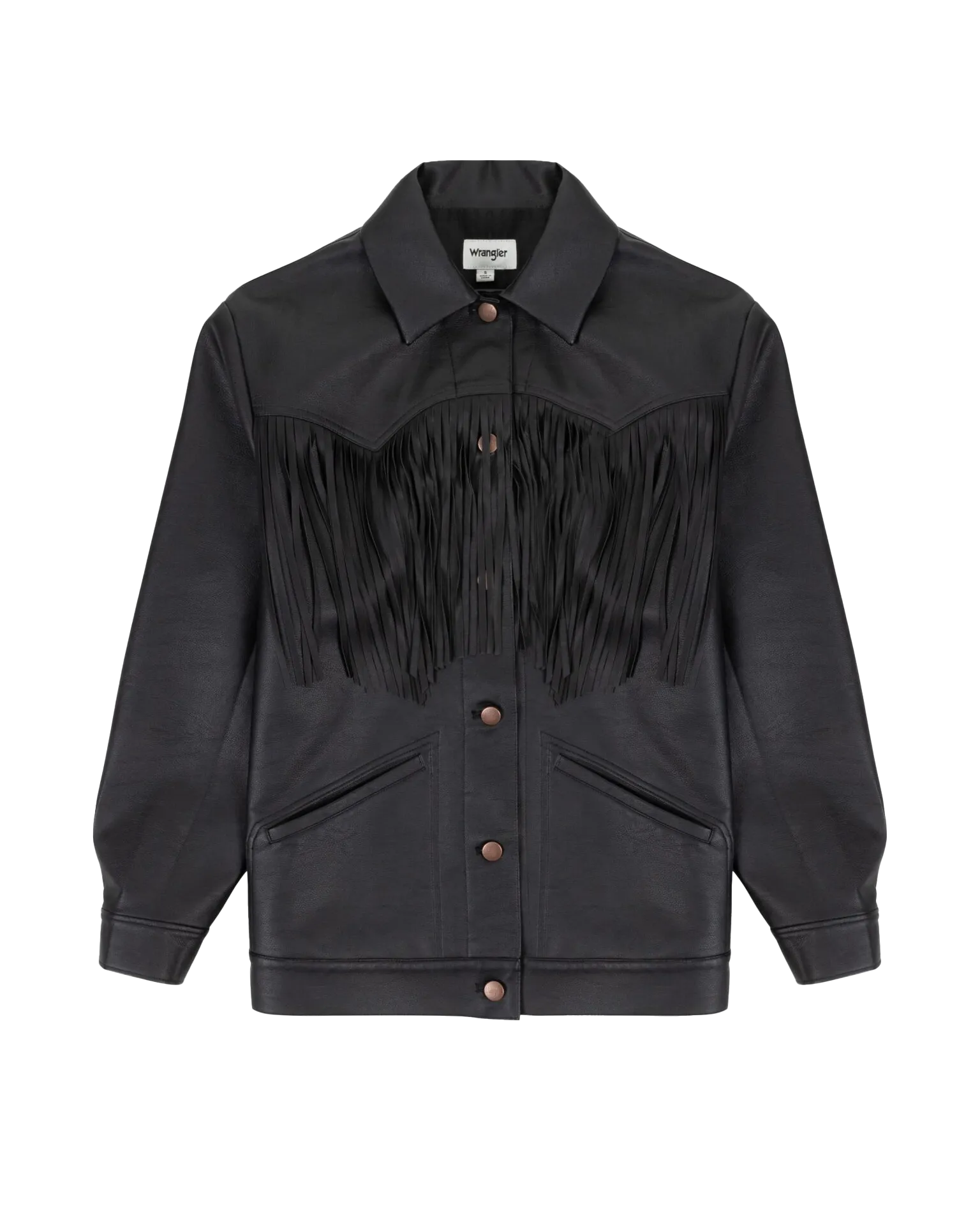 Wild Fringe Jacket in Black