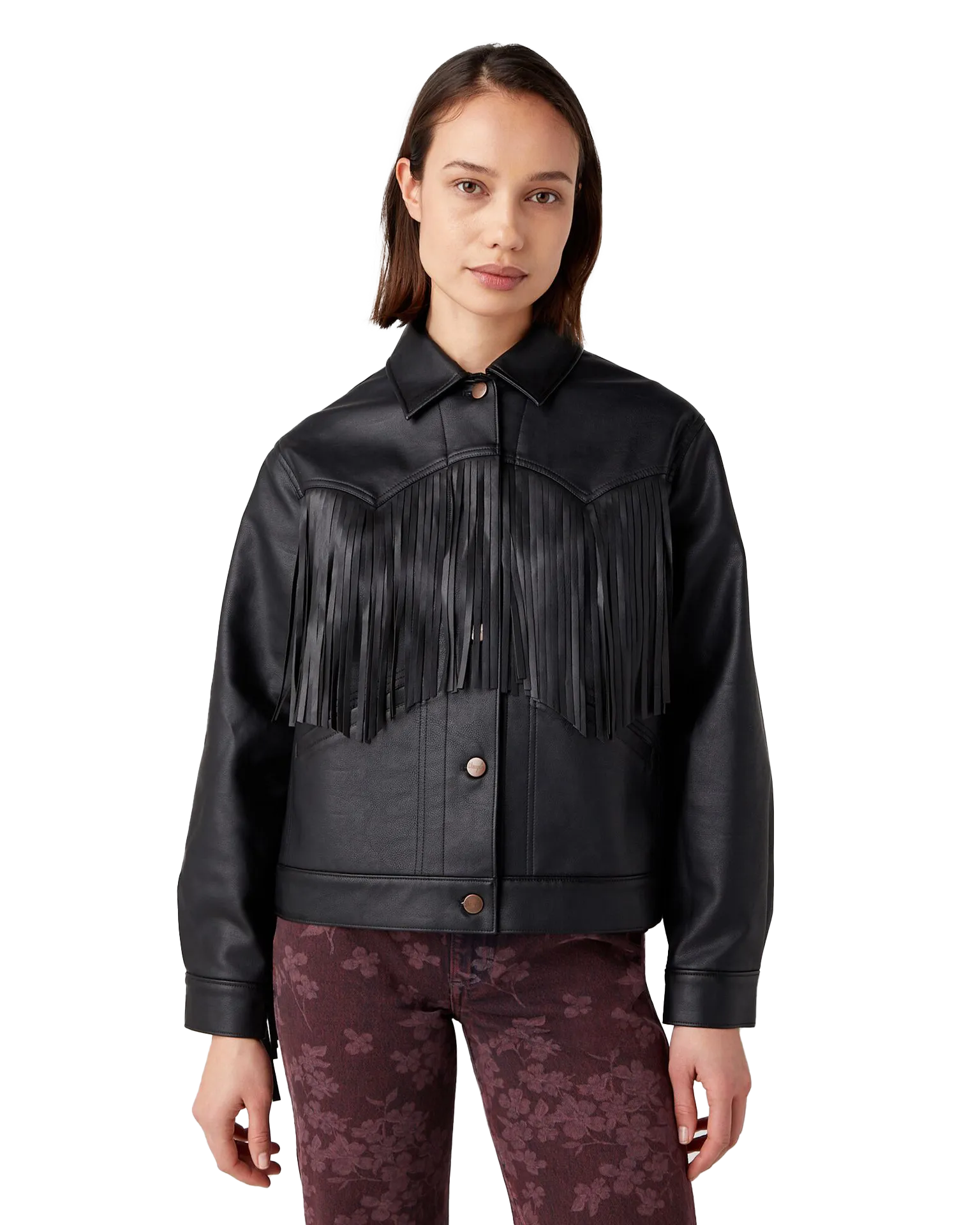 Wild Fringe Jacket in Black