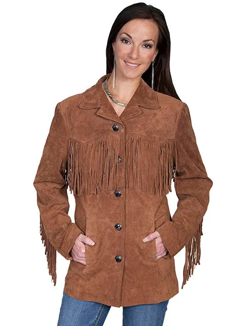 Women's Leather Jacket Collection Suede: Scully Western Fringe Galore