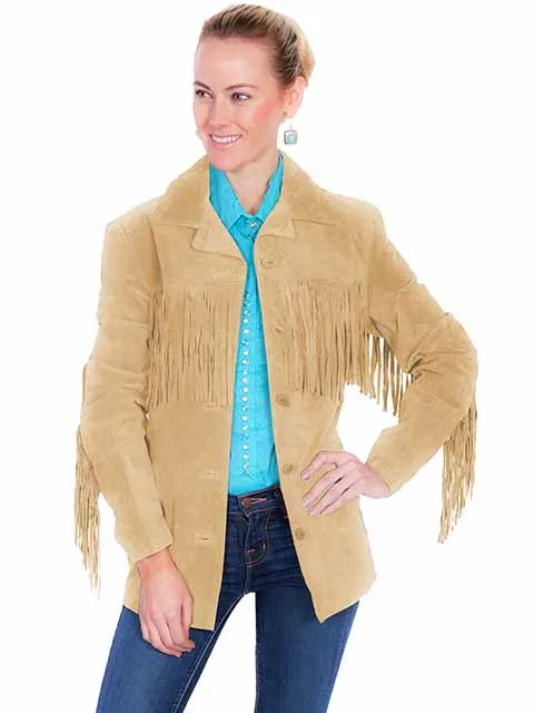 Women's Leather Jacket Collection Suede: Scully Western Fringe Galore