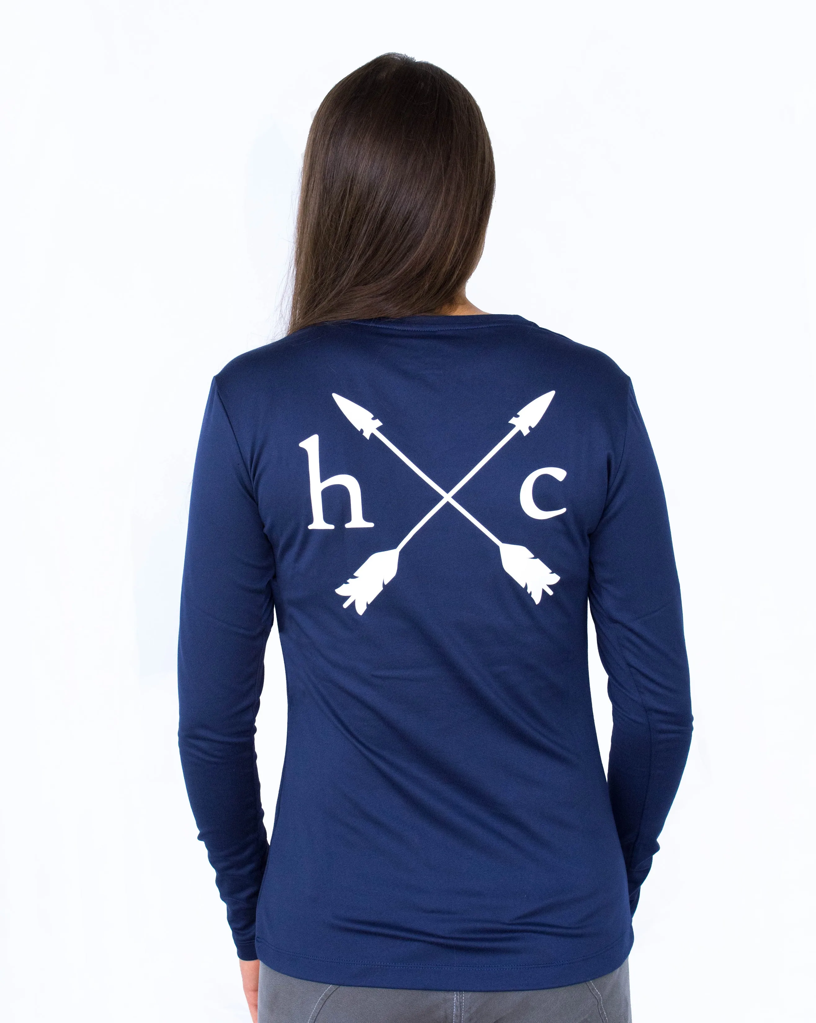 Women's Long Sleeve Essential Pocket Tee - Navy